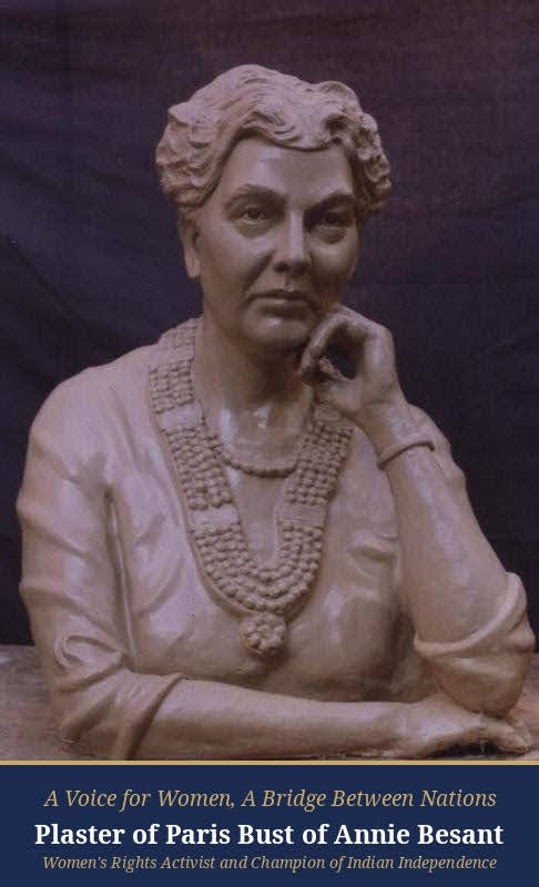 Plaster bust of Annie Besant.