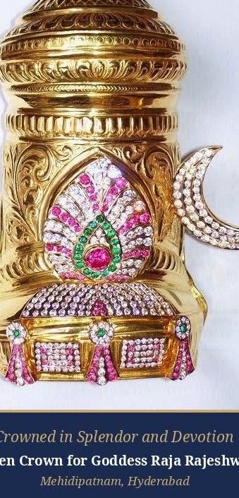 Golden crown for Goddess Raja Rajeshwari.