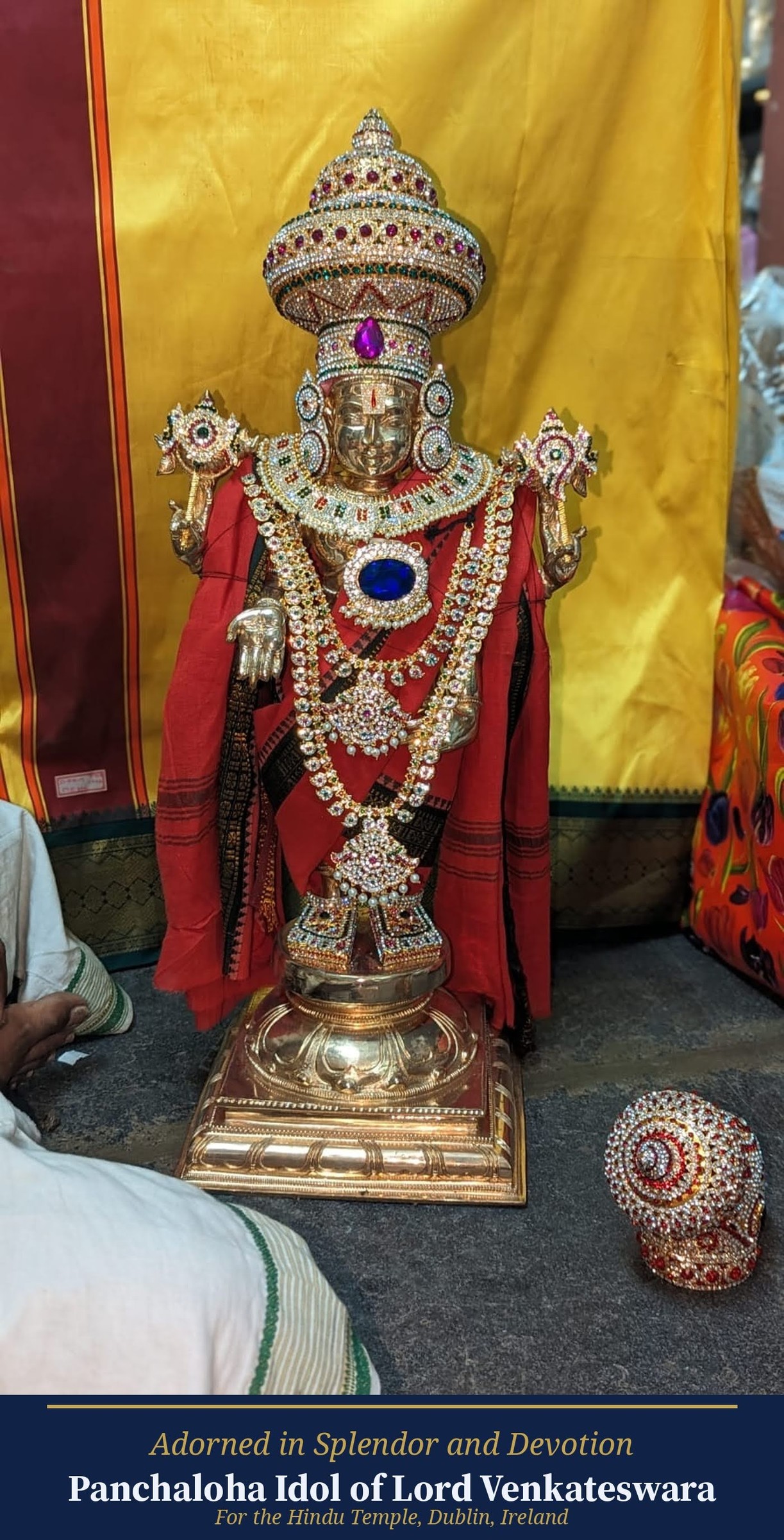 Lord Venkateswara panchaloha for the Hindu Temple, Dublin.